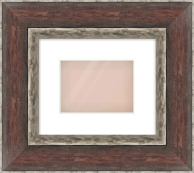 Brown Reverse Frame for 18 × 13cm artwork, with Smooth White Single Mount