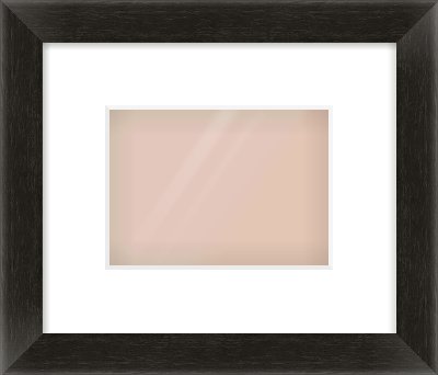 Black Grain Flat Frame for 18 × 13cm artwork, with Smooth White Single Mount