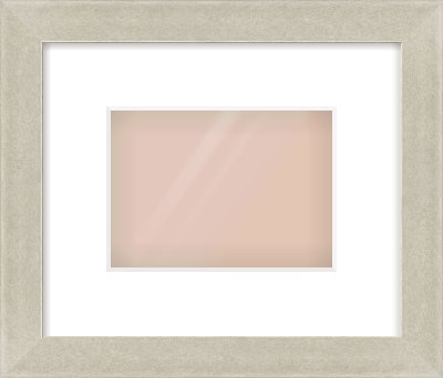 Silver Flat Frame for 18 × 13cm artwork, with Smooth White Single Mount