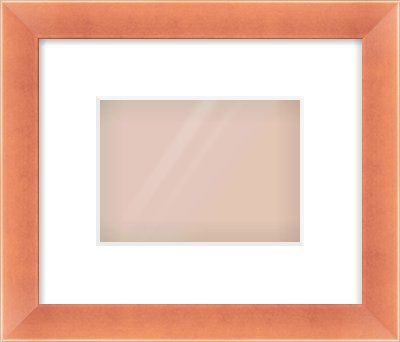 Bronze Flat Frame for 180 × 130mm artwork, with Smooth White Single Mount
