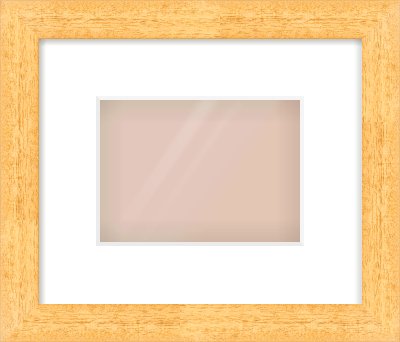Oak Effect Flat Frame for 180 × 130mm artwork, with Smooth White Single Mount