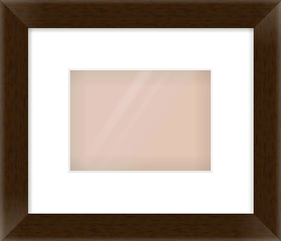 Wenge Stained Flat Frame for 180 × 130mm artwork, with Smooth White Single Mount