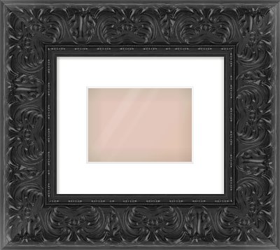 Black Scoop Frame for 18 × 13cm artwork, with Smooth White Single Mount