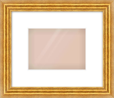Gold Reverse Frame for 180 × 130mm artwork, with Smooth White Single Mount