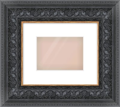 Black Reverse Frame for 18 × 13cm artwork, with Smooth White Single Mount