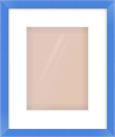 Light Blue Paint Flat Frame for 18 × 24cm artwork, with Smooth White Single Mount