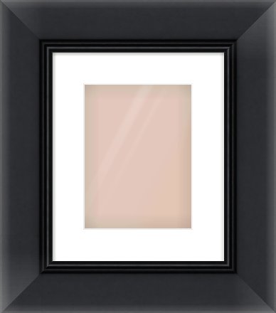 Black Reverse Frame for 18 × 24cm artwork, with Smooth White Single Mount