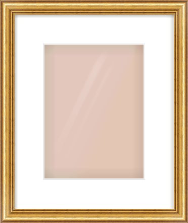 Gold Dome Frame for 18 × 24cm artwork, with Smooth White Single Mount