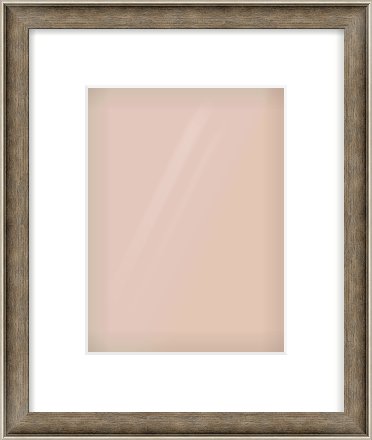Silver Scoop Frame for 18 × 24cm artwork, with Smooth White Single Mount