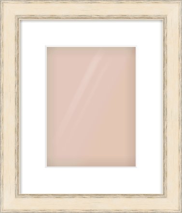 GOLD Flat Frame for 18 × 24cm artwork, with Smooth White Single Mount