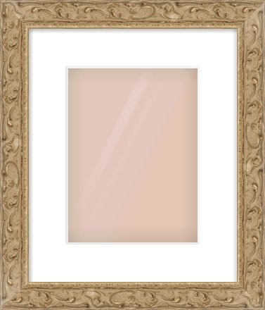 Light Brown Decorative Frame for 18 × 24cm artwork, with Smooth White Single Mount