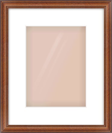 Brown Cushion Frame for 18 × 24cm artwork, with Smooth White Single Mount