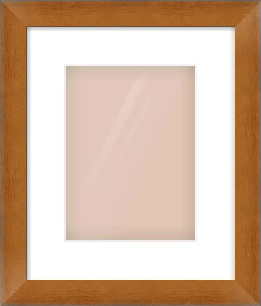 Brushed Bronze with Black Sides Flat Frame for 18 × 24cm artwork, with Smooth White Single Mount