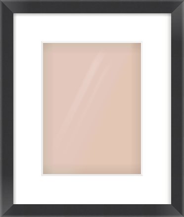 Brushed Black Flat Frame for 18 × 24cm artwork, with Smooth White Single Mount
