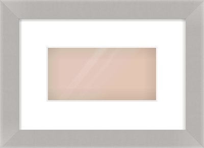 Grey Flat Frame for 20 × 10cm artwork, with Smooth White Single Mount