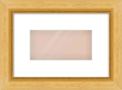 Natural Wood Reverse Frame for 20 × 10cm artwork, with Smooth White Single Mount
