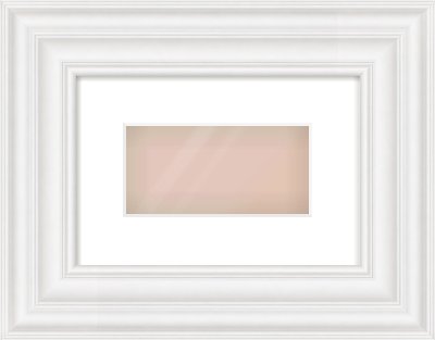 White Spoon Frame for 20 × 10cm artwork, with Smooth White Single Mount