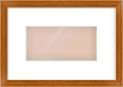 Natural Wood Flat Frame for 20 × 10cm artwork, with Smooth White Single Mount