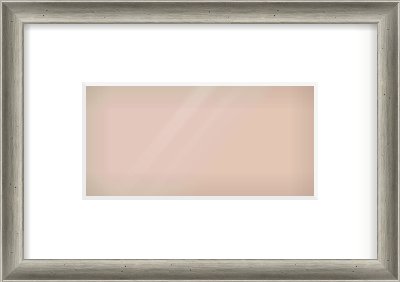 Silver Cushion Frame for 20 × 10cm artwork, with Smooth White Single Mount