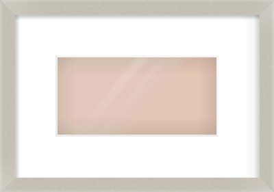 Grey Flat Frame for 20 × 10cm artwork, with Smooth White Single Mount