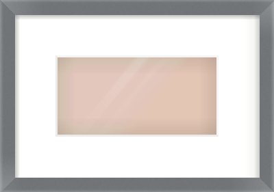 Grey Flat Frame for 20 × 10cm artwork, with Smooth White Single Mount