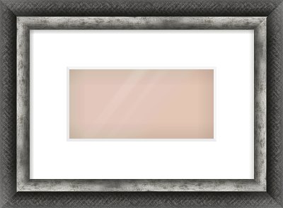 Black / Pewter Reverse Frame for 20 × 10cm artwork, with Smooth White Single Mount