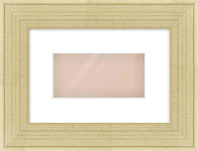 Silver Flat Frame for 20 × 10cm artwork, with Smooth White Single Mount