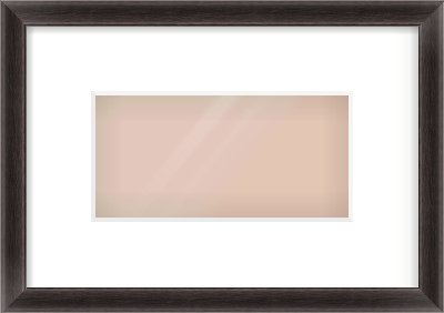 Black Cushion Frame for 20 × 10cm artwork, with Smooth White Single Mount