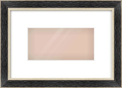 Black & Champagne Silver Reverse Frame for 20 × 10cm artwork, with Smooth White Single Mount