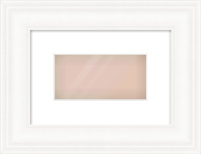 White Scoop Frame for 20 × 10cm artwork, with Smooth White Single Mount