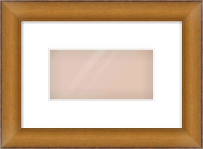Bronze Cushion Frame for 20 × 10cm artwork, with Smooth White Single Mount
