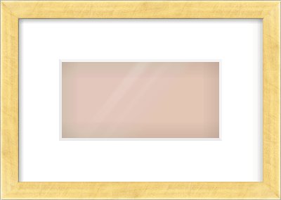 Brushed Gold with Black Sides Flat Frame for 20 × 10cm artwork, with Smooth White Single Mount