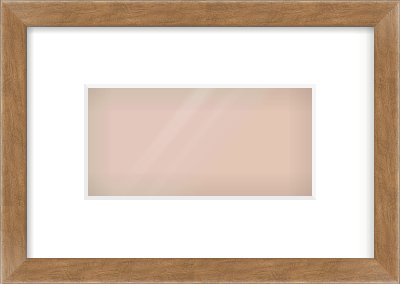 Brushed Bronze with Black Sides Flat Frame for 20 × 10cm artwork, with Smooth White Single Mount