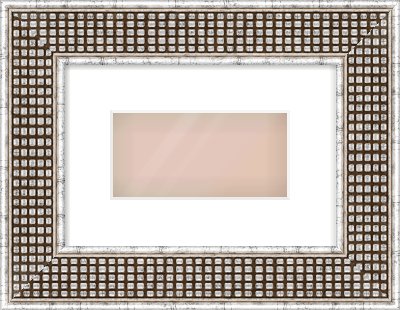 Silver Flat Frame for 20 × 10cm artwork, with Smooth White Single Mount