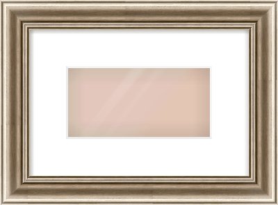 Silver Cushion Frame for 20 × 10cm artwork, with Smooth White Single Mount