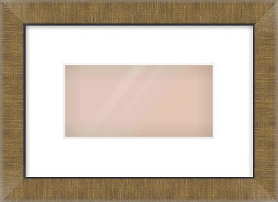 Bronze Flat Frame for 20 × 10cm artwork, with Smooth White Single Mount
