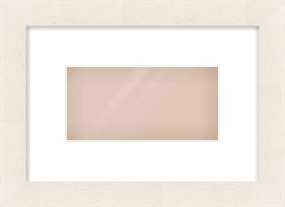 White Flat Frame for 20 × 10cm artwork, with Smooth White Single Mount