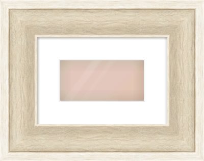 Silver / White Scoop Frame for 20 × 10cm artwork, with Smooth White Single Mount