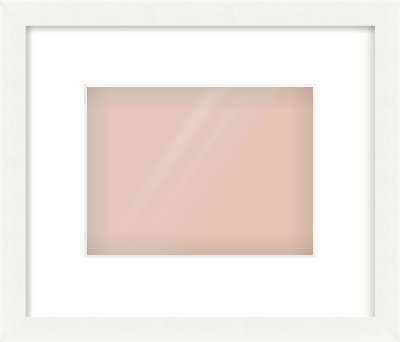 White Wood Grain Flat Frame for 20 × 15cm artwork, with Smooth White Single Mount