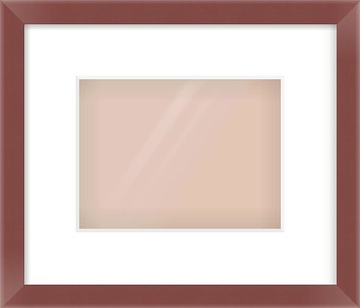 Maroon Paint Flat Frame for 20 × 15cm artwork, with Smooth White Single Mount