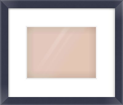 Navy Paint Flat Frame for 20 × 15cm artwork, with Smooth White Single Mount