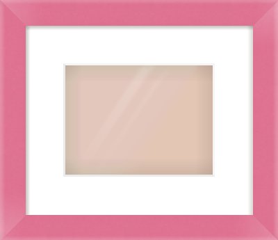 Pink Paint Flat Frame for 20 × 15cm artwork, with Smooth White Single Mount