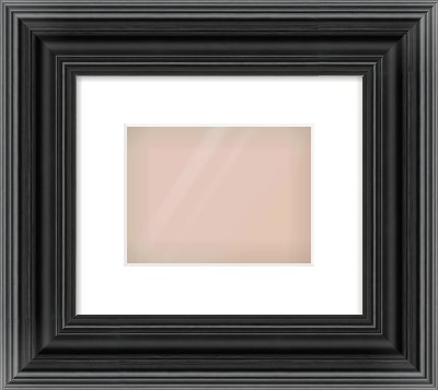Black Spoon Frame for 20 × 15cm artwork, with Smooth White Single Mount