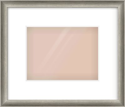 Silver Cushion Frame for 20 × 15cm artwork, with Smooth White Single Mount