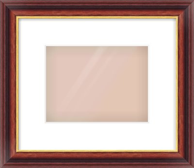 Brown Reverse Frame for 20 × 15cm artwork, with Smooth White Single Mount
