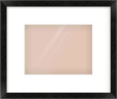Black Wood Grain Flat Frame for 20 × 15cm artwork, with Smooth White Single Mount