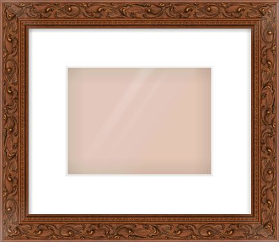 Maroon Decorative Frame for 20 × 15cm artwork, with Smooth White Single Mount