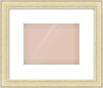 Ivory Reverse Frame for 20 × 15cm artwork, with Smooth White Single Mount