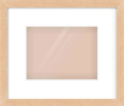Light Oak Veneer Flat Frame for 20 × 15cm artwork, with Smooth White Single Mount