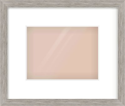 Grey Wood Grain Flat Frame for 20 × 15cm artwork, with Smooth White Single Mount